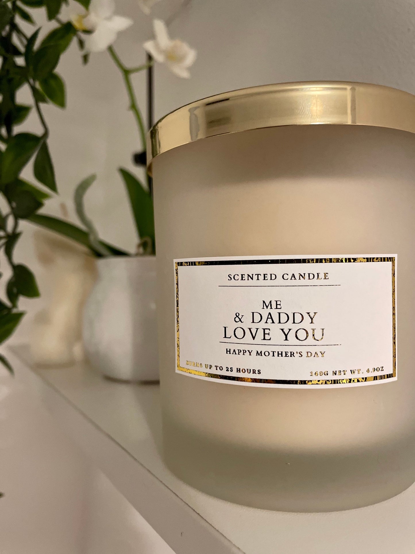Me & Daddy Love You Mother's Day Candle