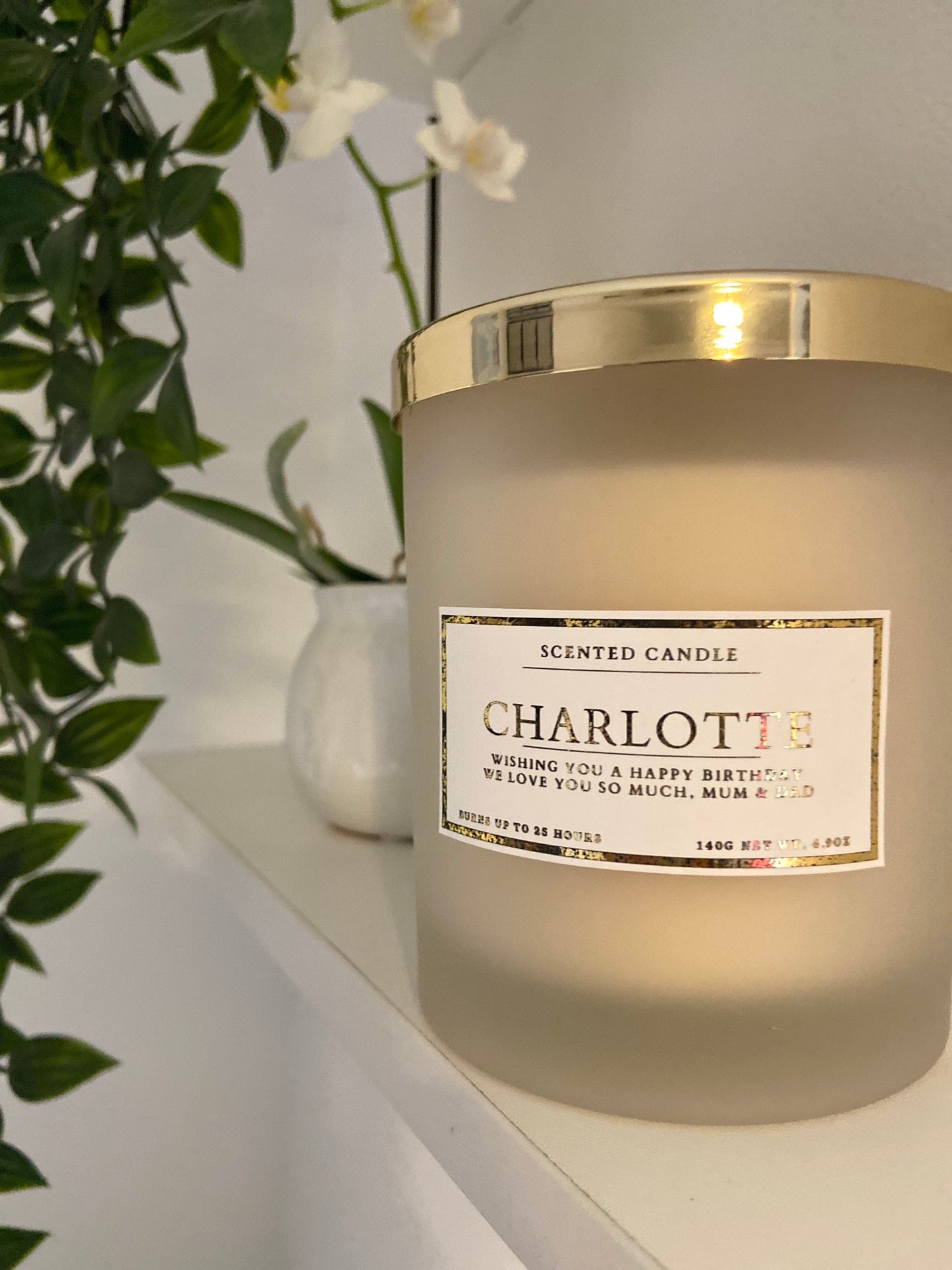 Happy Birthday Candle With Personalised Message