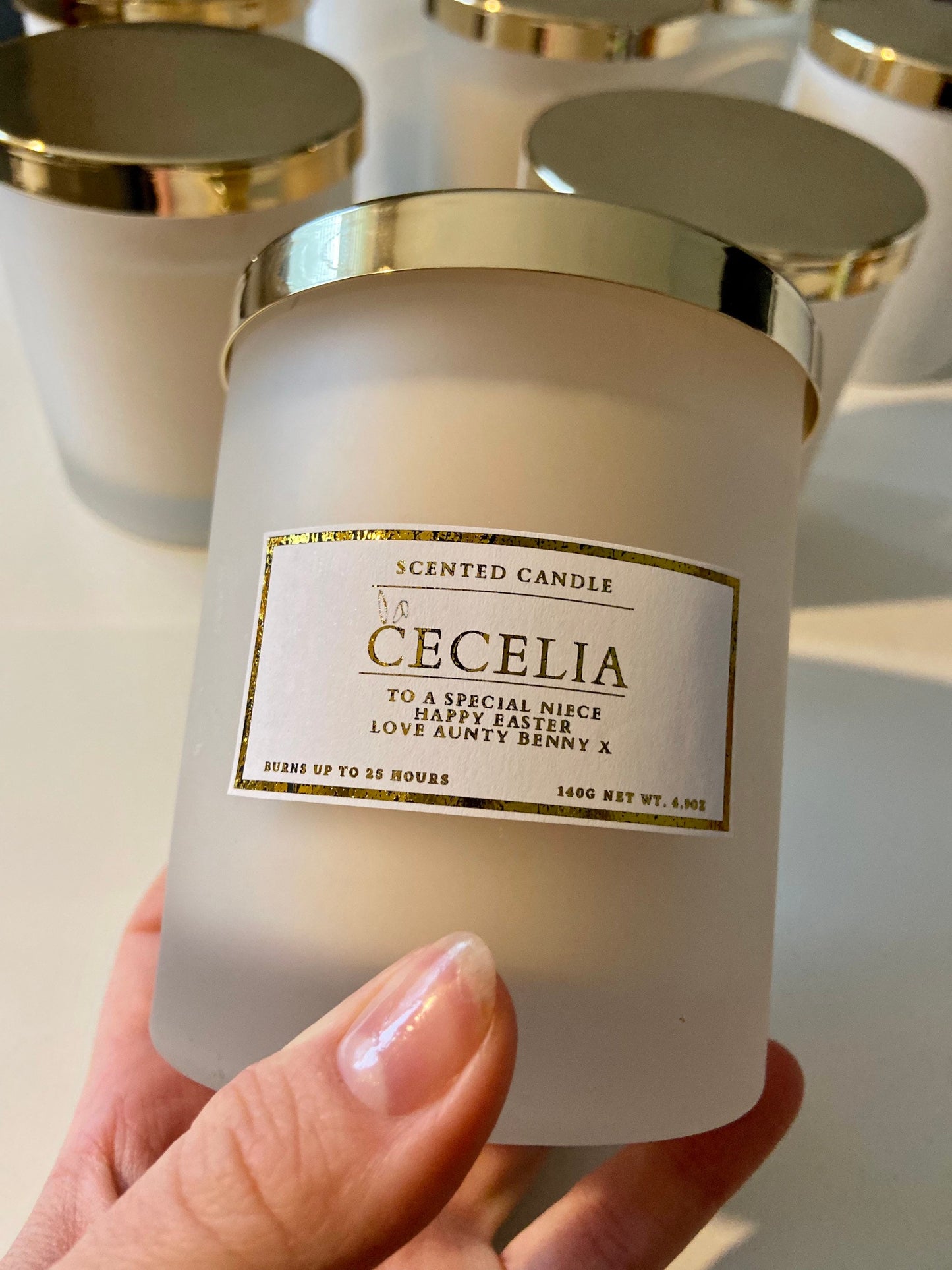 Personalised Happy Easter To A Special Niece Candle