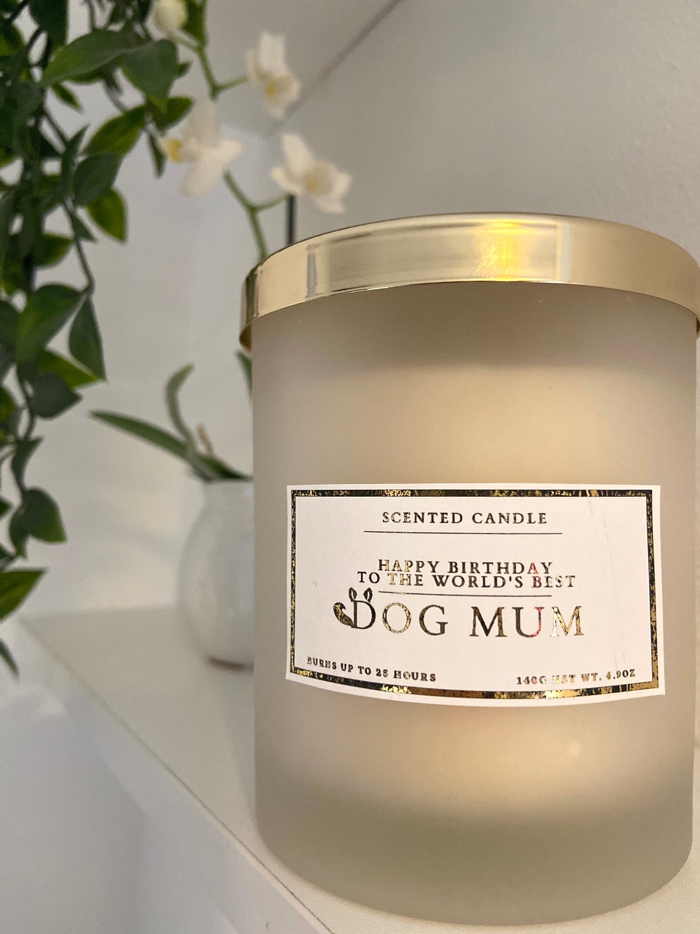 Happy Birthday To The World’s Best Dog Mum Candle