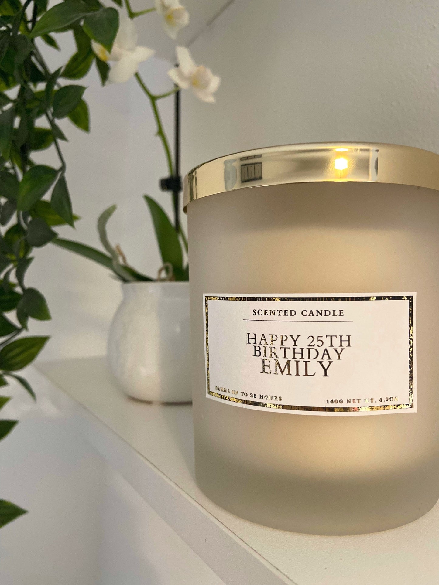 Personalised Happy 25th Birthday Candle