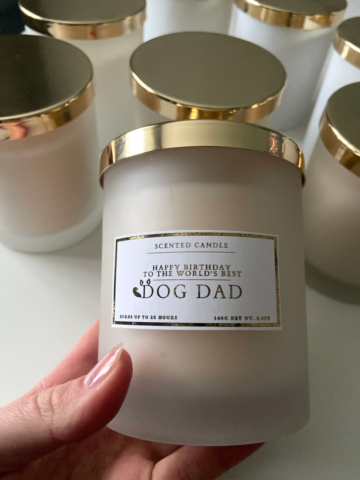 Happy Birthday To The World’s Best Dog Dad Candle