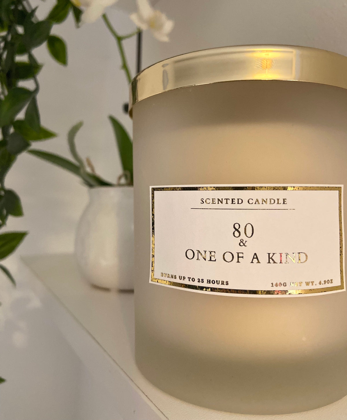 80 & One Of A Kind Birthday Candle