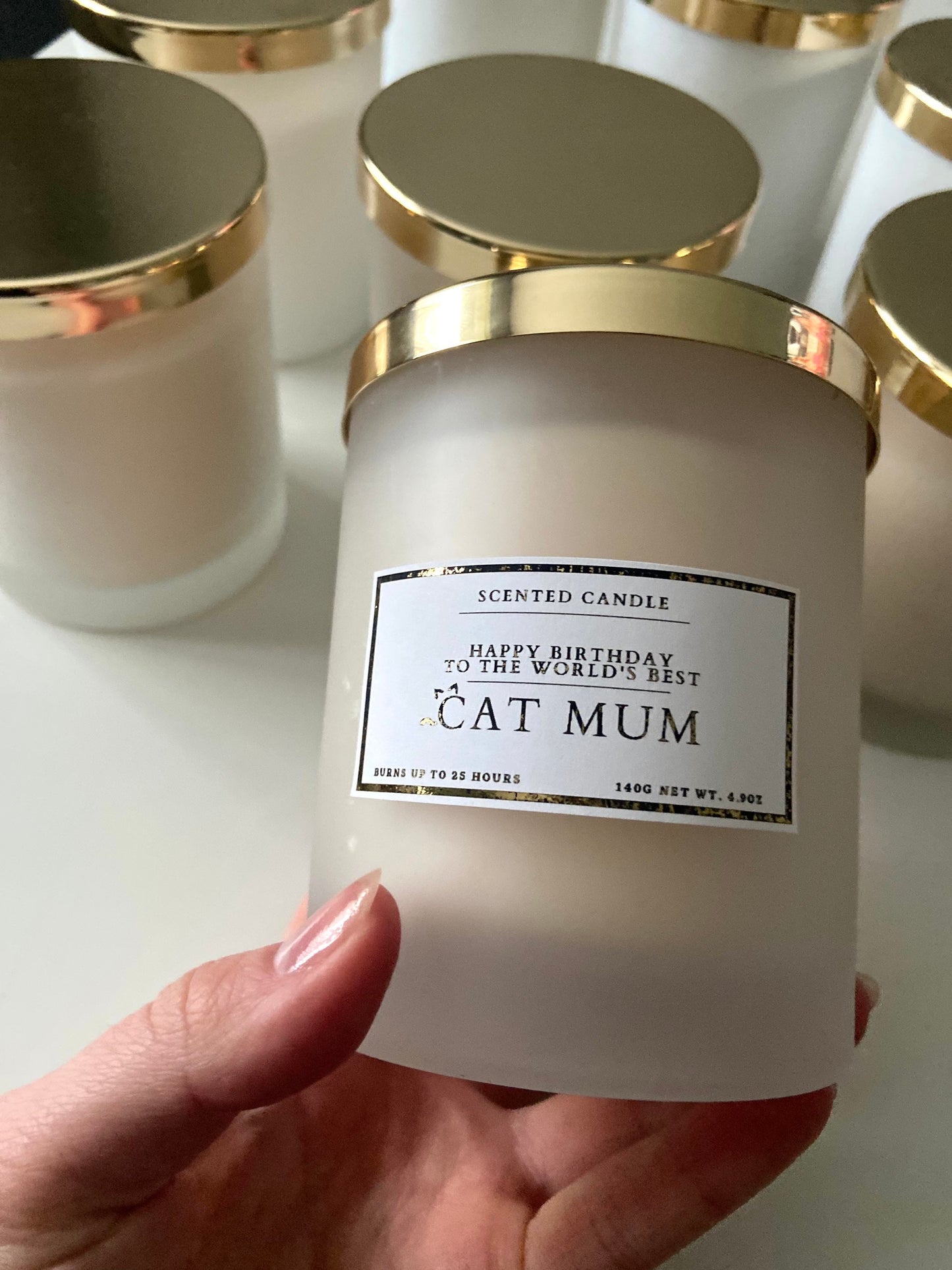 Happy Birthday To The World’s Best Cat Mum Candle