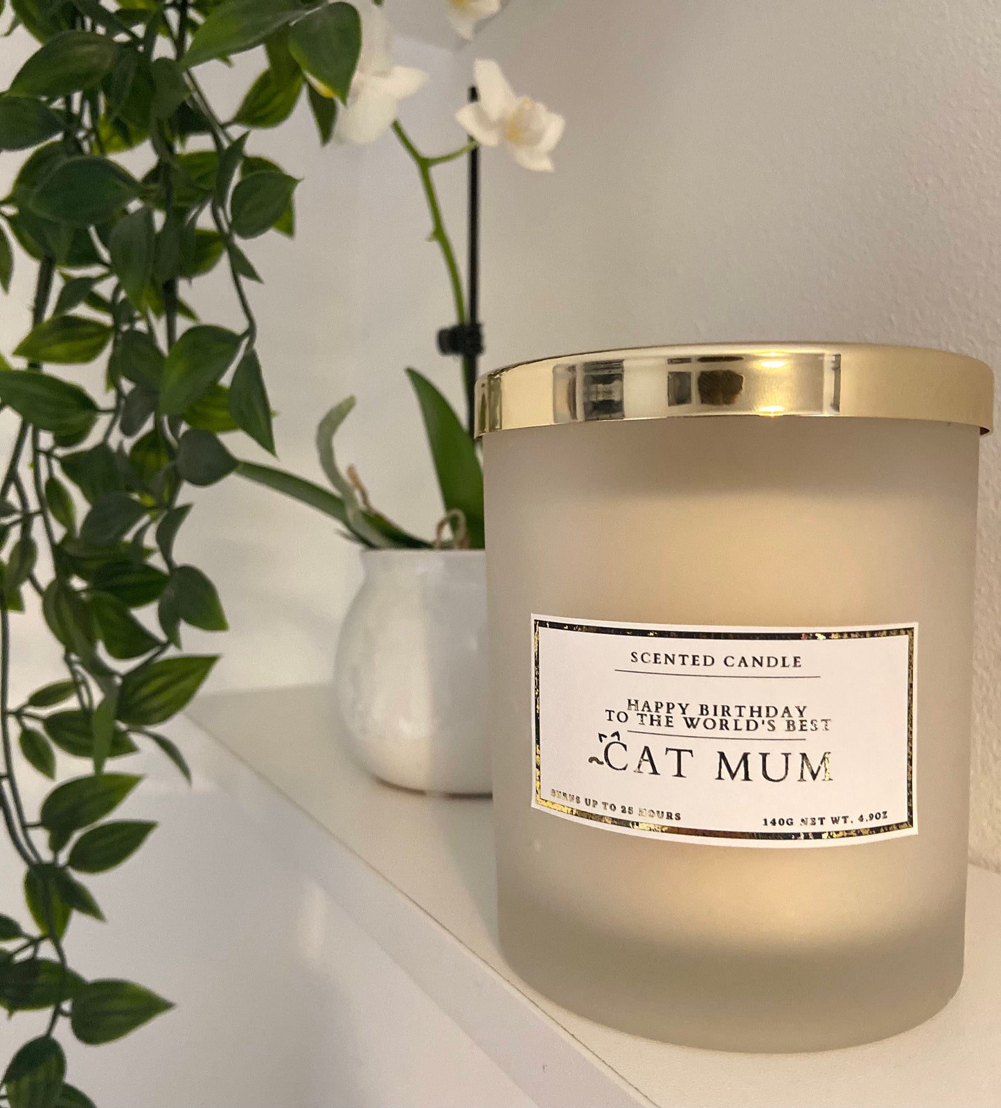 Happy Birthday To The World’s Best Cat Mum Candle