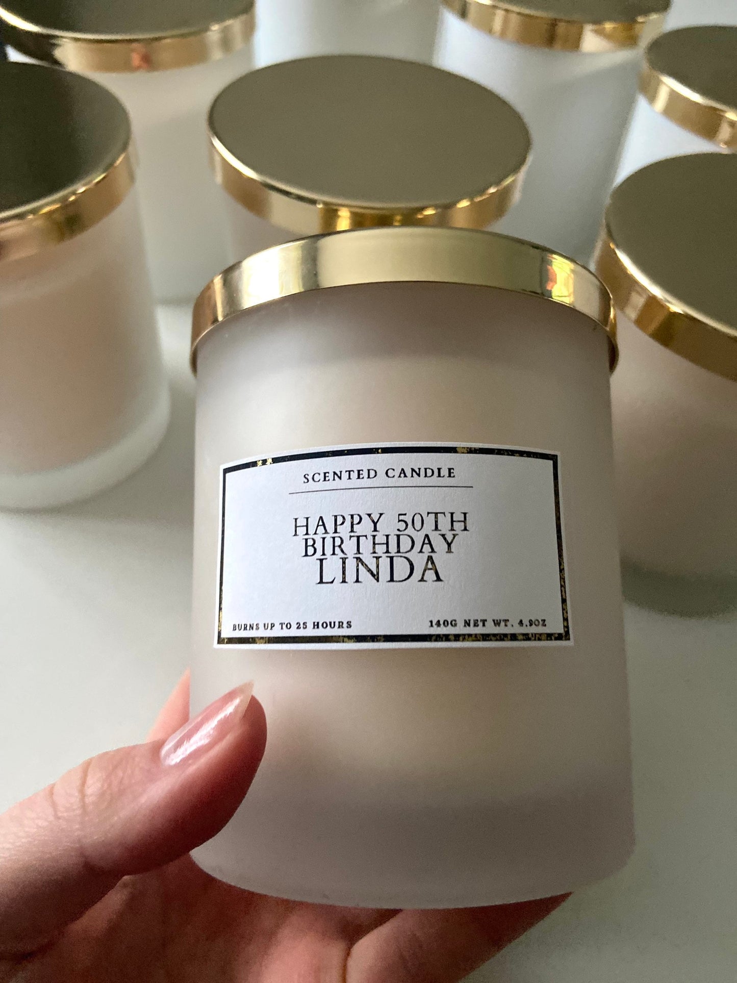 Personalised Happy 50th Birthday Candle