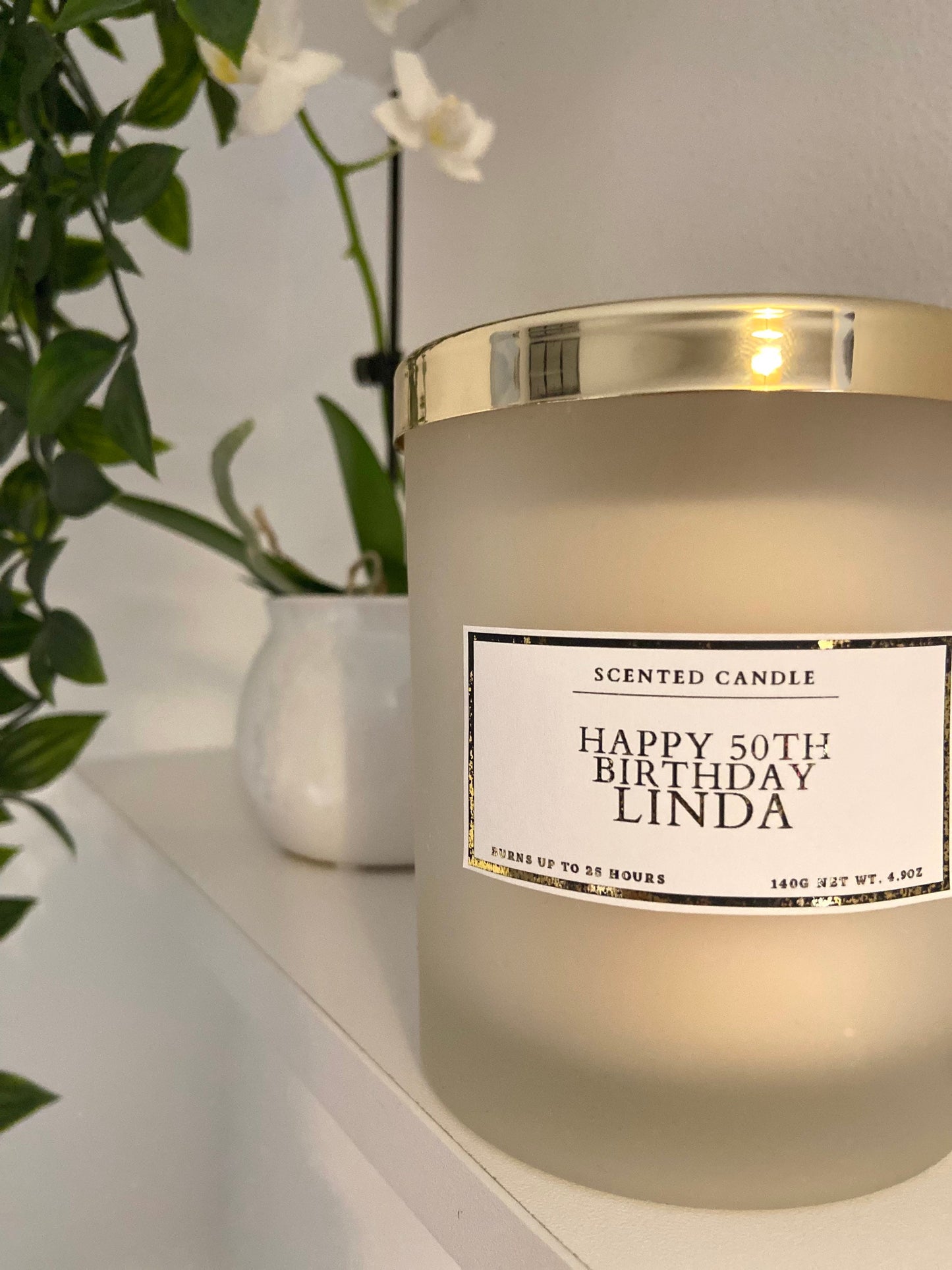 Personalised Happy 50th Birthday Candle