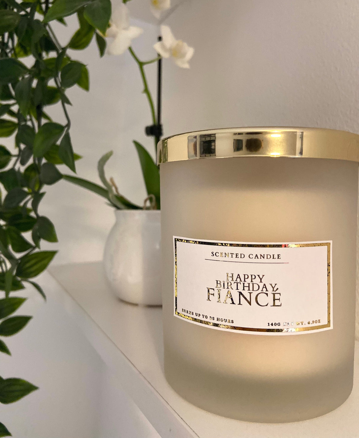 Happy Birthday Fiancé Candle