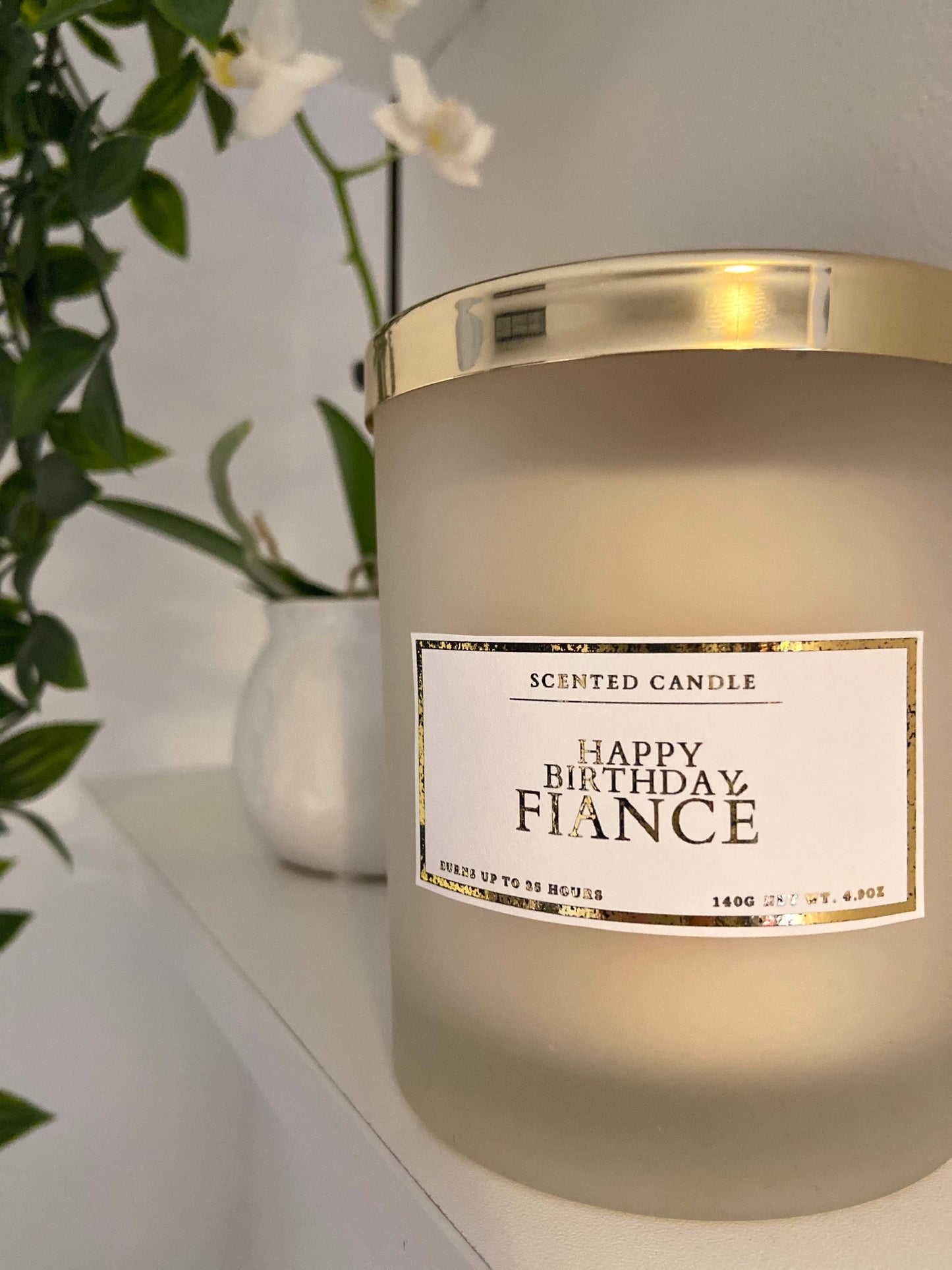 Happy Birthday Fiancé Candle