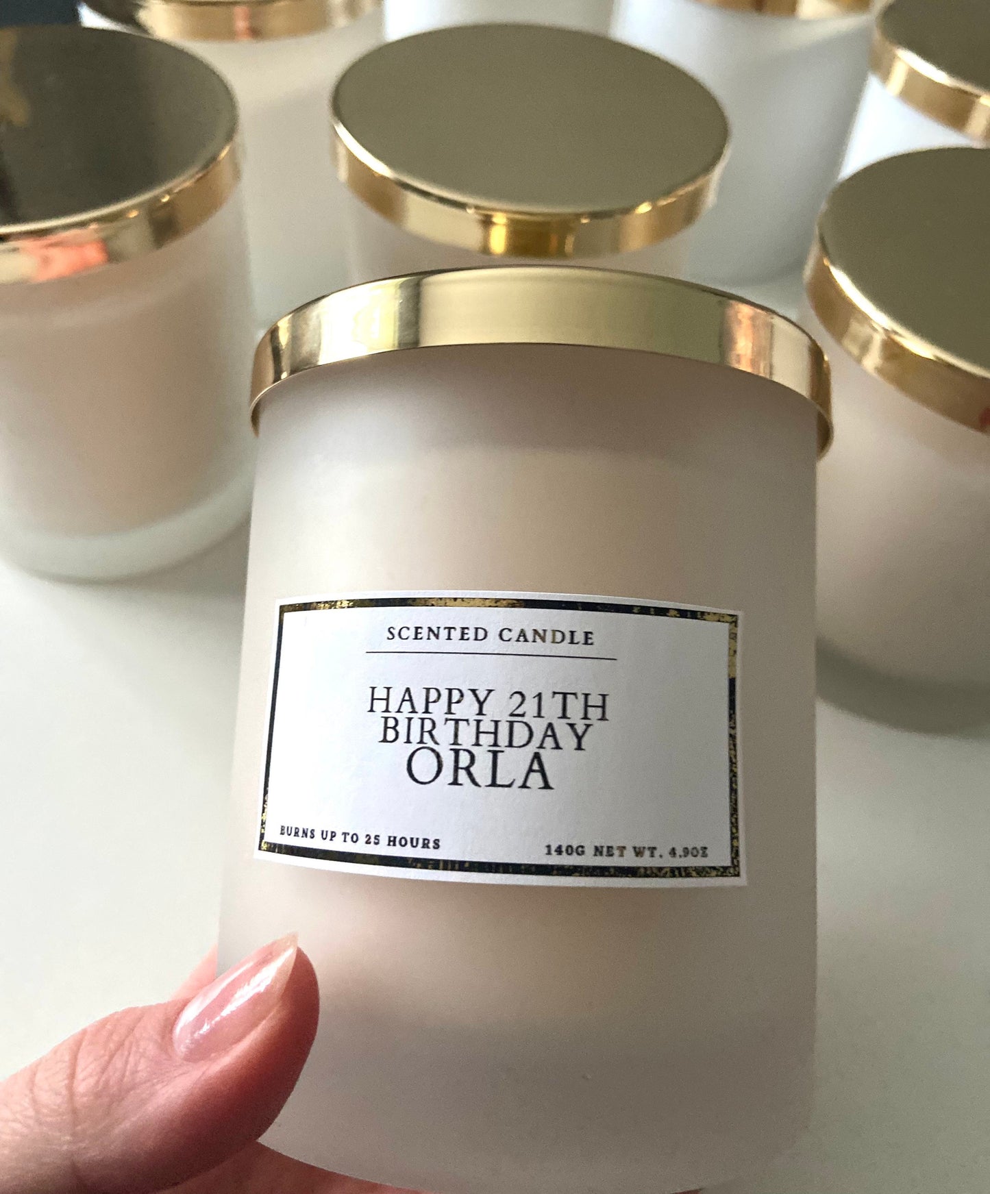 Personalised Happy 21st Birthday Candle