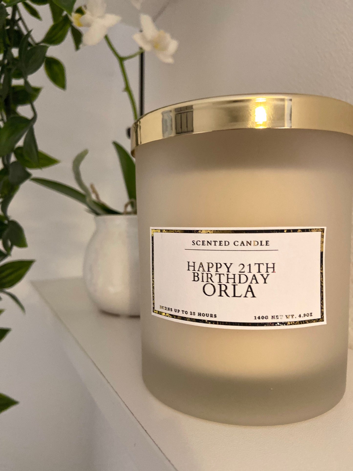 Personalised Happy 21st Birthday Candle