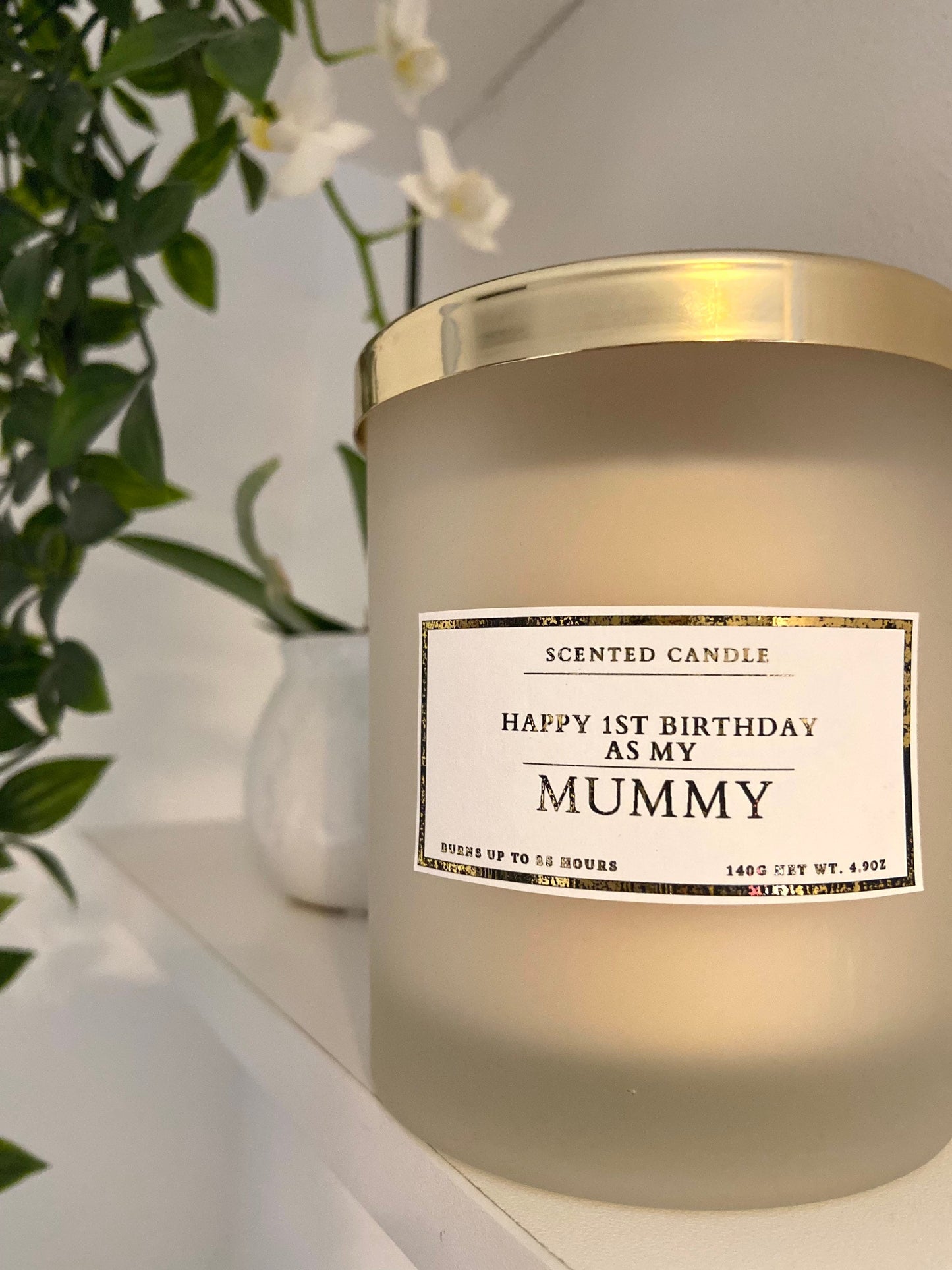 Happy 1st Birthday As My Mummy Candle