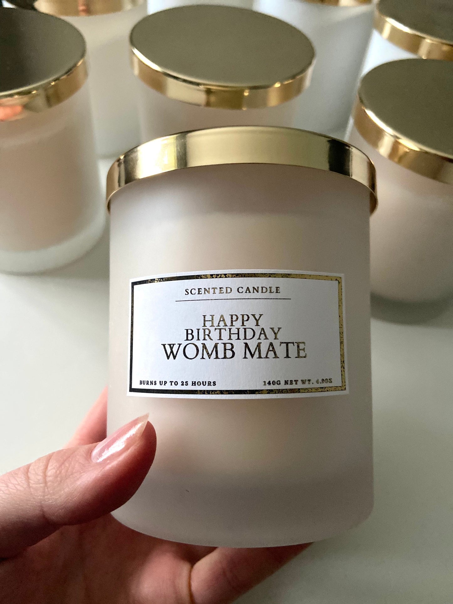 Happy Birthday Womb Mate Candle