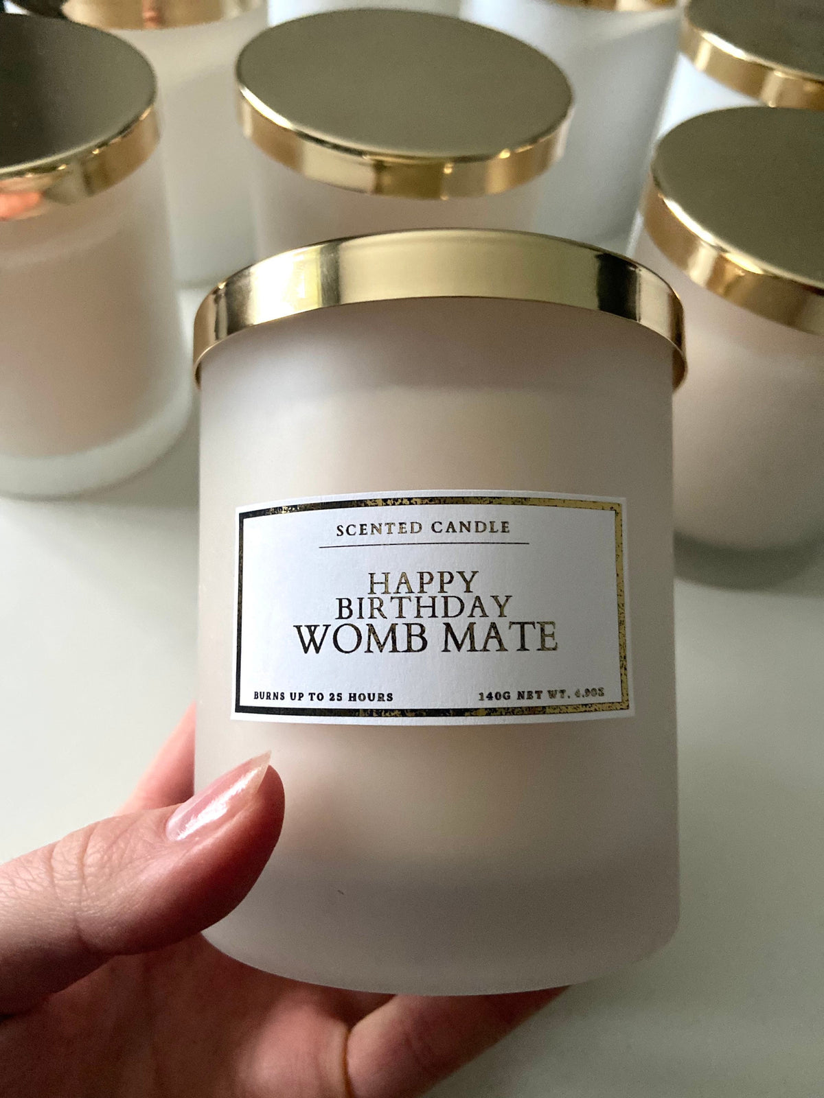 Happy Birthday Womb Mate Candle