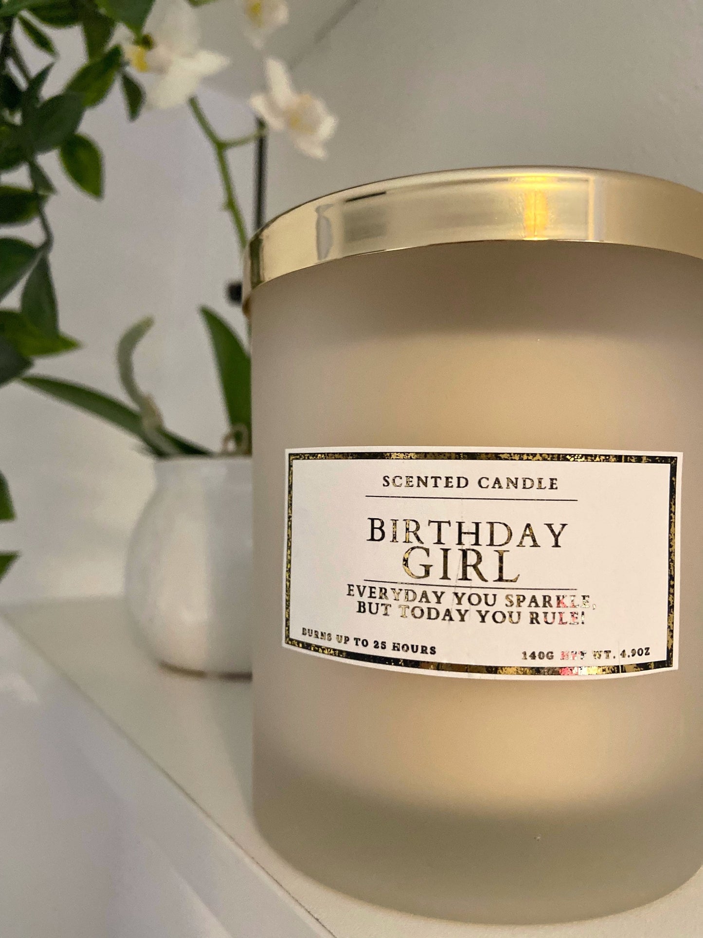 Everyday You Sparkle But Today You Rule Birthday Girl Candle