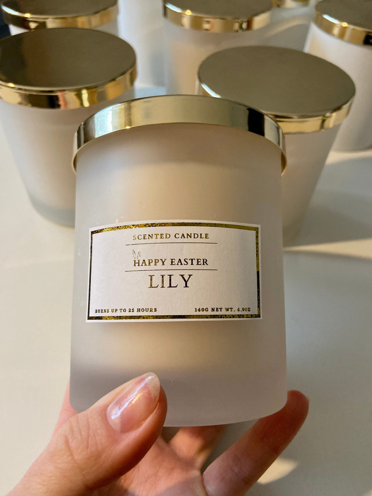 Personalised Happy Easter Candle