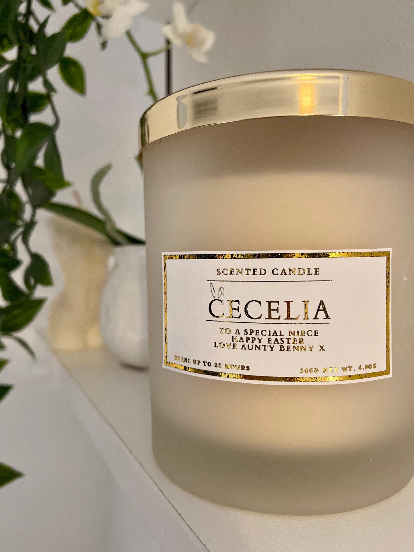 Personalised Happy Easter To A Special Niece Candle