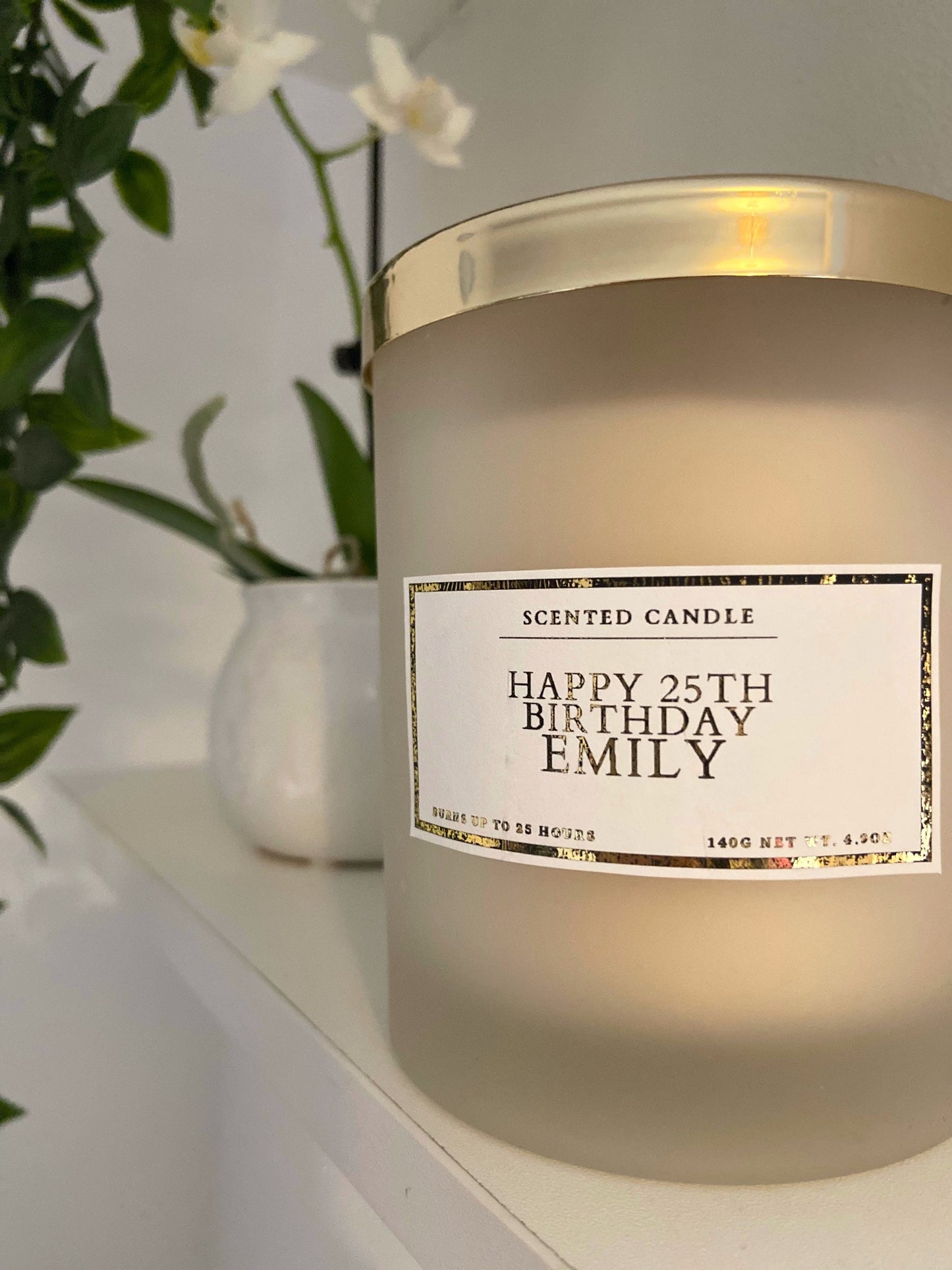 Personalised Happy 25th Birthday Candle