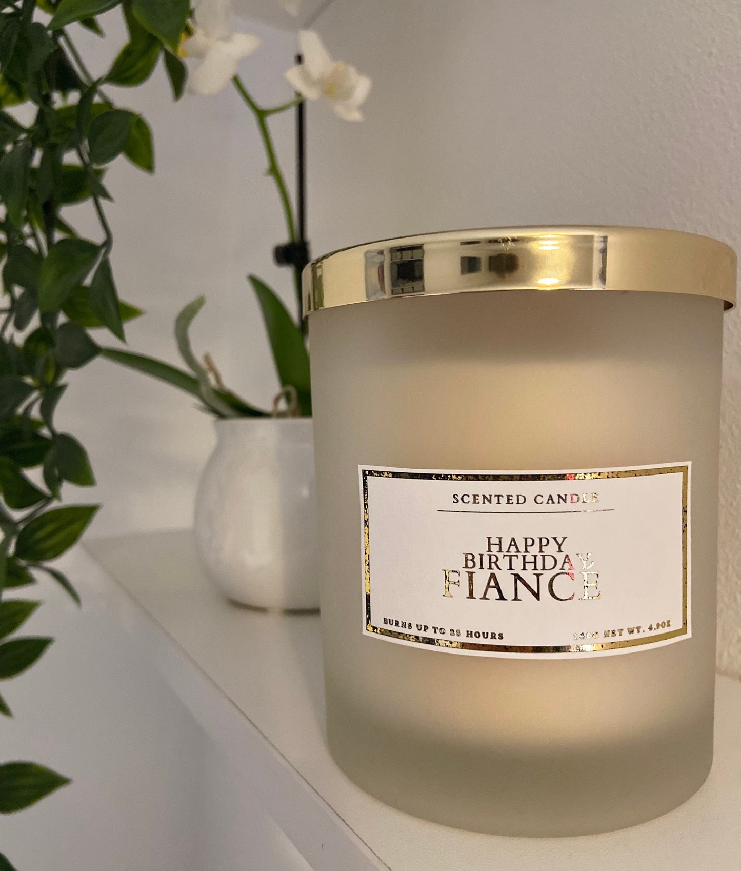 Happy Birthday Fiancé Candle