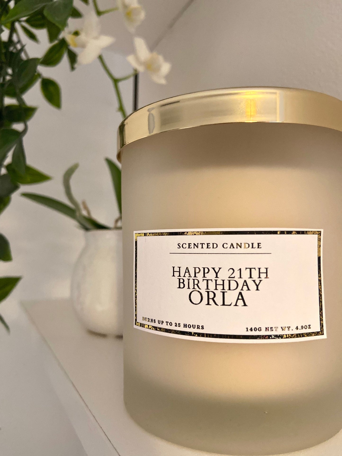 Personalised Happy 21st Birthday Candle