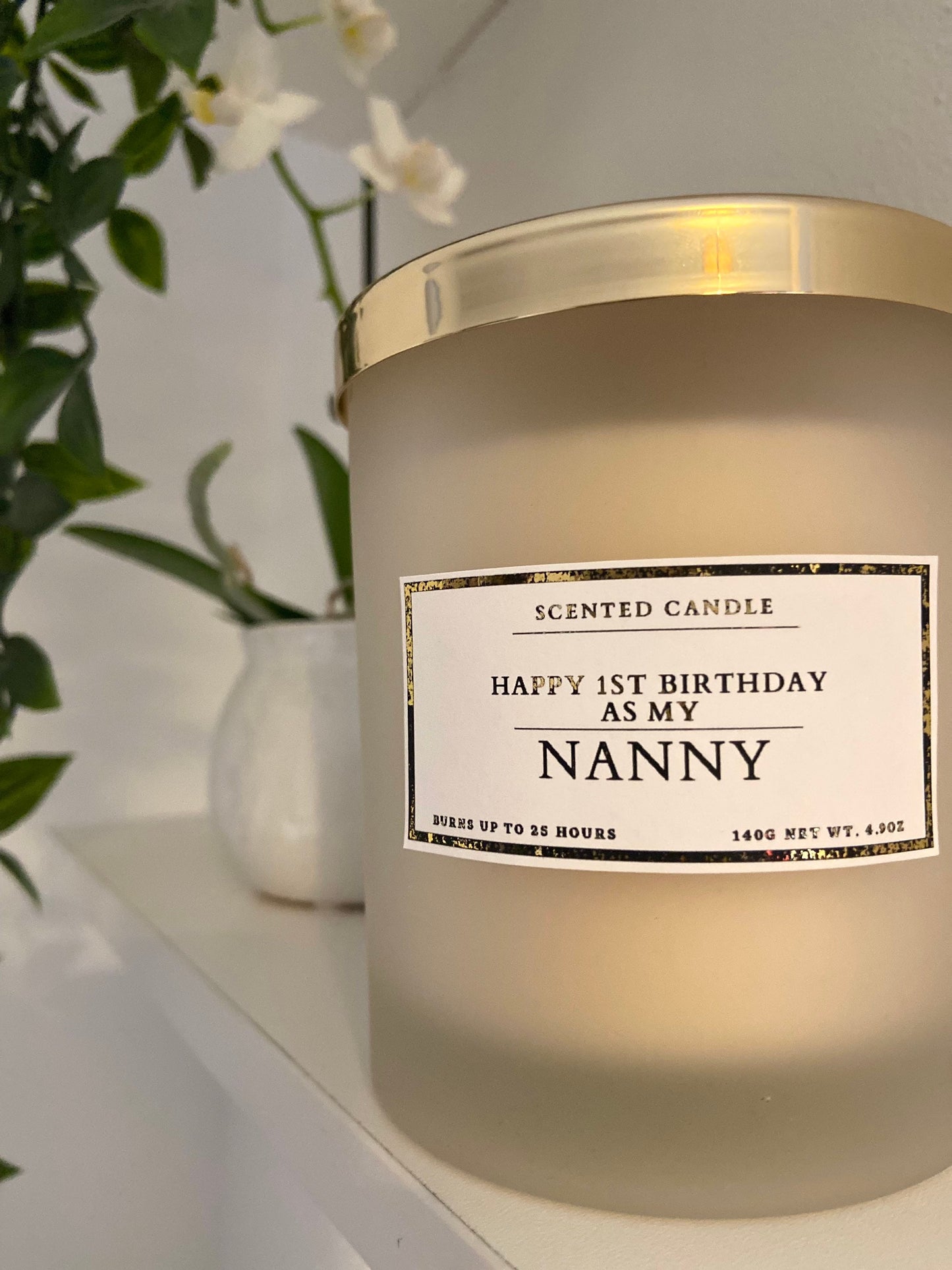 Happy 1st Birthday As My Nanny Candle