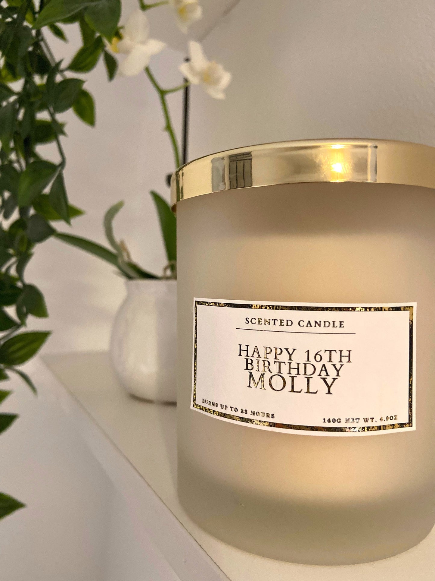 Personalised Happy 16th Birthday Candle