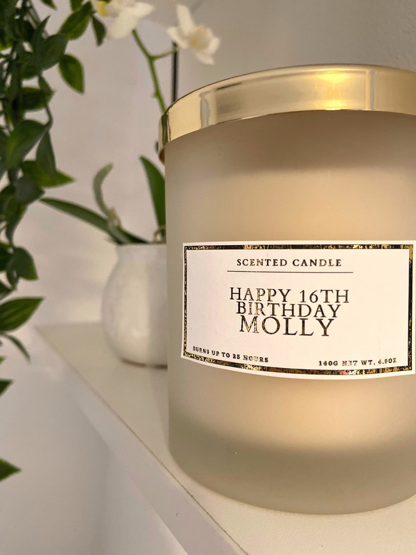Personalised Happy 16th Birthday Candle