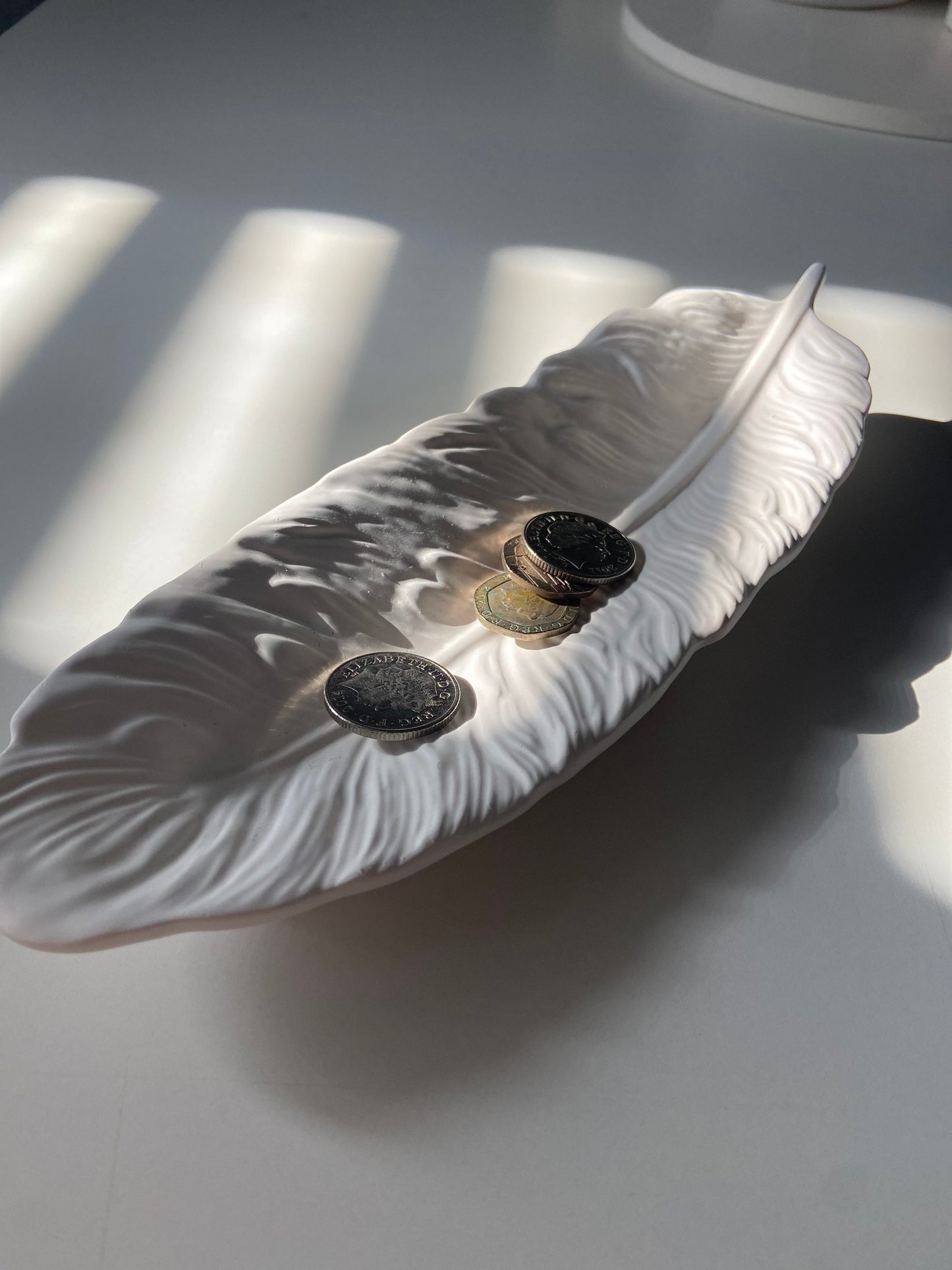 Feather Tray | Concrete Feather Tray | Trinket Tray | Trinket Dish | Jewellery Tray | Nightstand Tray | Elegant Aesthetic Tray
