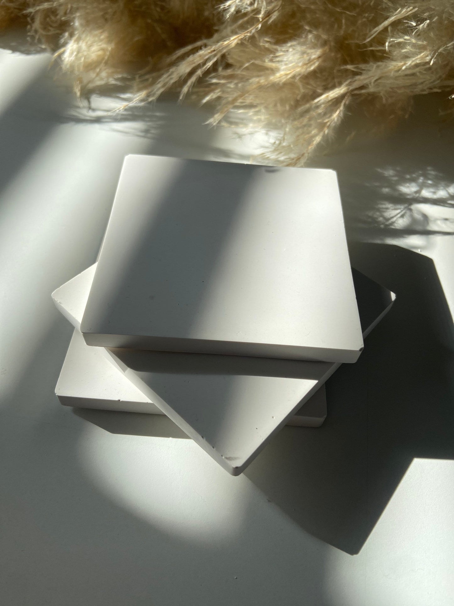 Concrete Coasters | Square Coasters | Stone Home Decor | Contemporary Design | Coaster Set | Personalised Coasters | Christmas Coasters