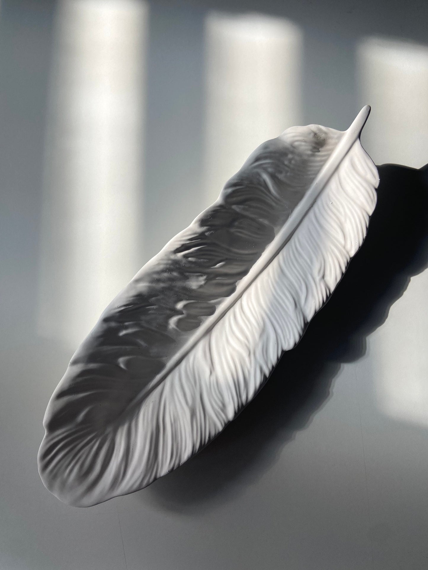 Feather Tray | Concrete Feather Tray | Trinket Tray | Trinket Dish | Jewellery Tray | Nightstand Tray | Elegant Aesthetic Tray