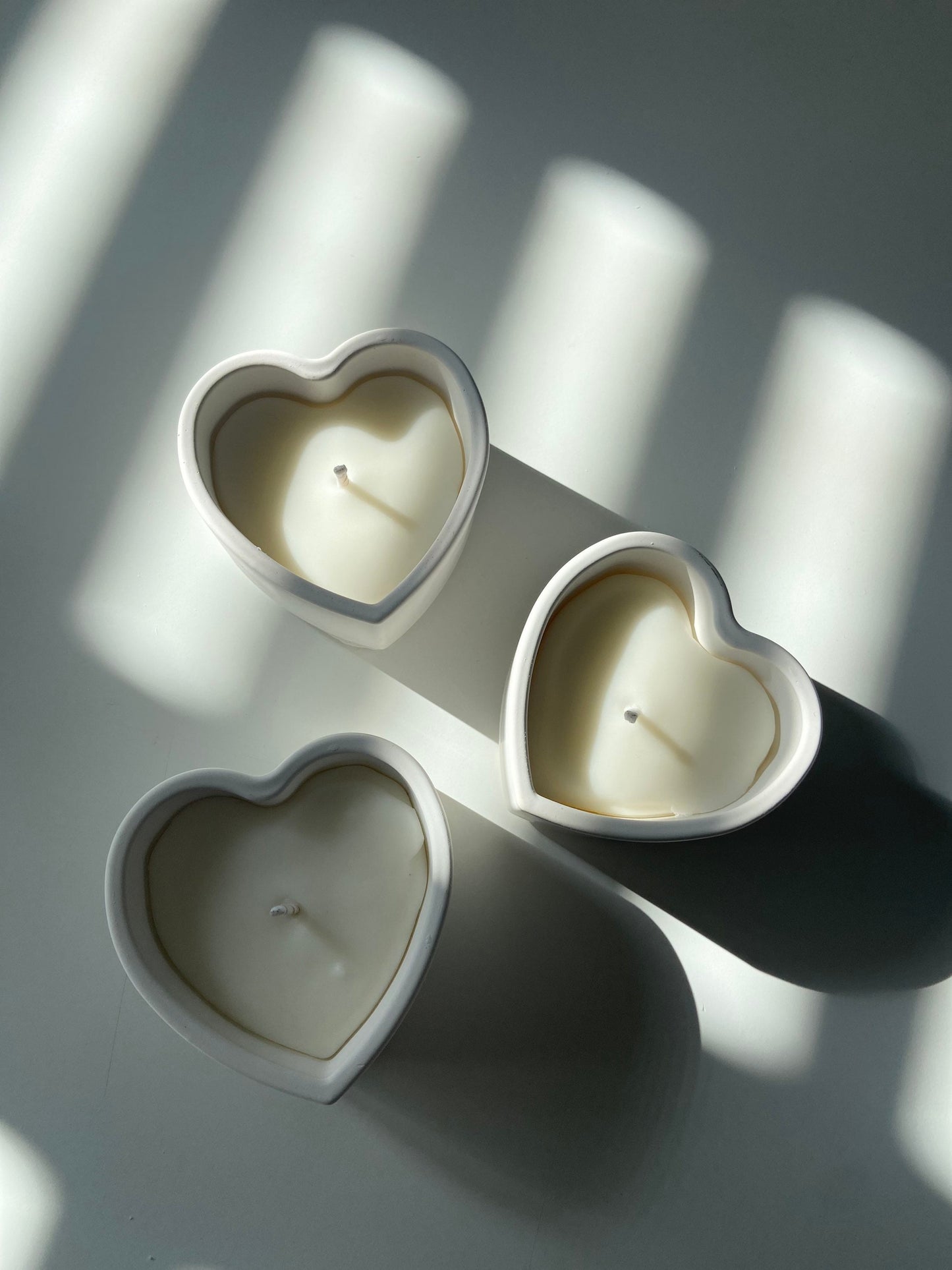 Stone Heart Candle Pot | Candle Set | Cute Candles | Heart Shaped Candles | Love Heart Candles | Concrete Candle Pot