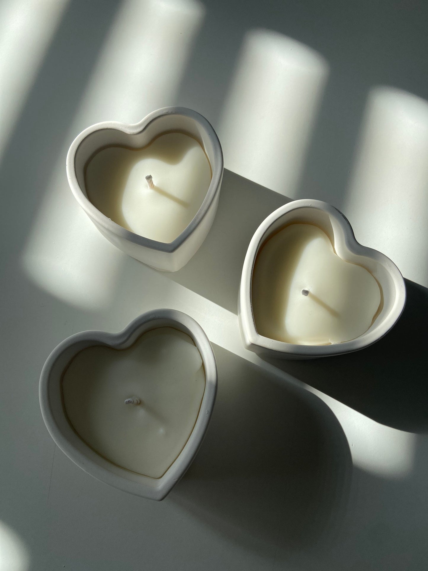 Stone Heart Candle Pot | Candle Set | Cute Candles | Heart Shaped Candles | Love Heart Candles | Concrete Candle Pot