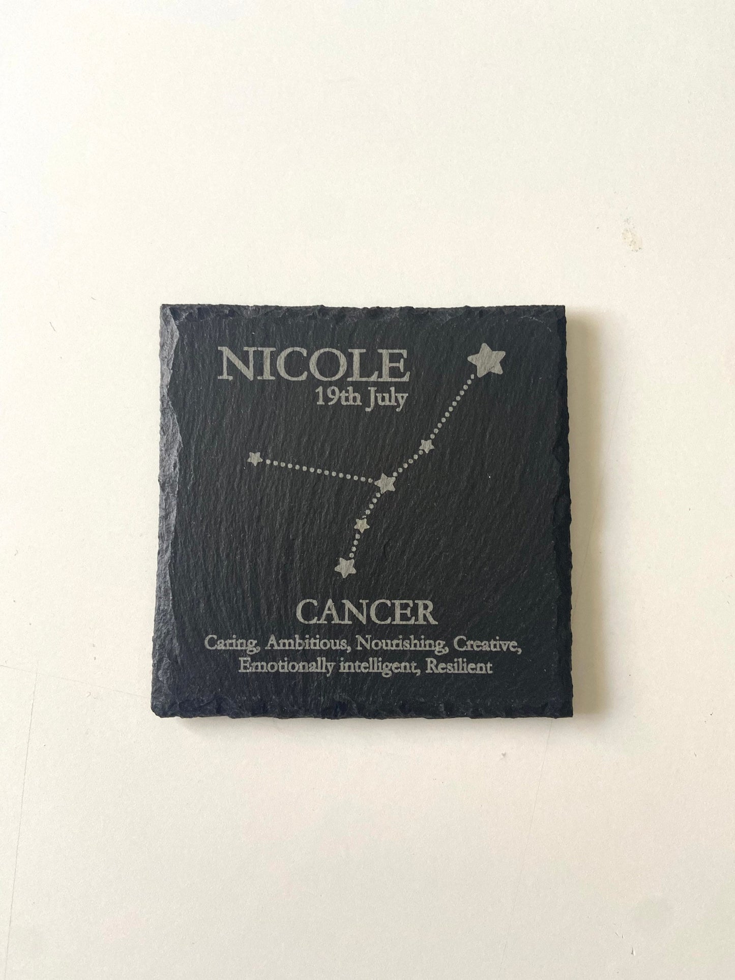 Slate Star Sign Coasters | Slate Home Decor | Contemporary Design | Coaster Set | Personalised Coasters | Christmas Coasters