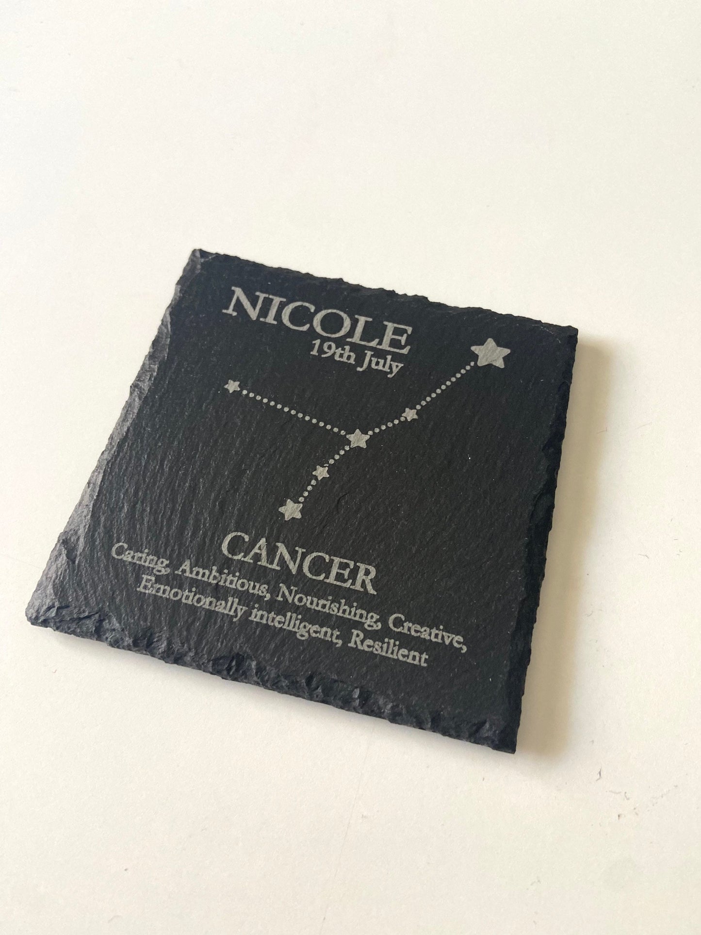 Slate Star Sign Coasters | Slate Home Decor | Contemporary Design | Coaster Set | Personalised Coasters | Christmas Coasters