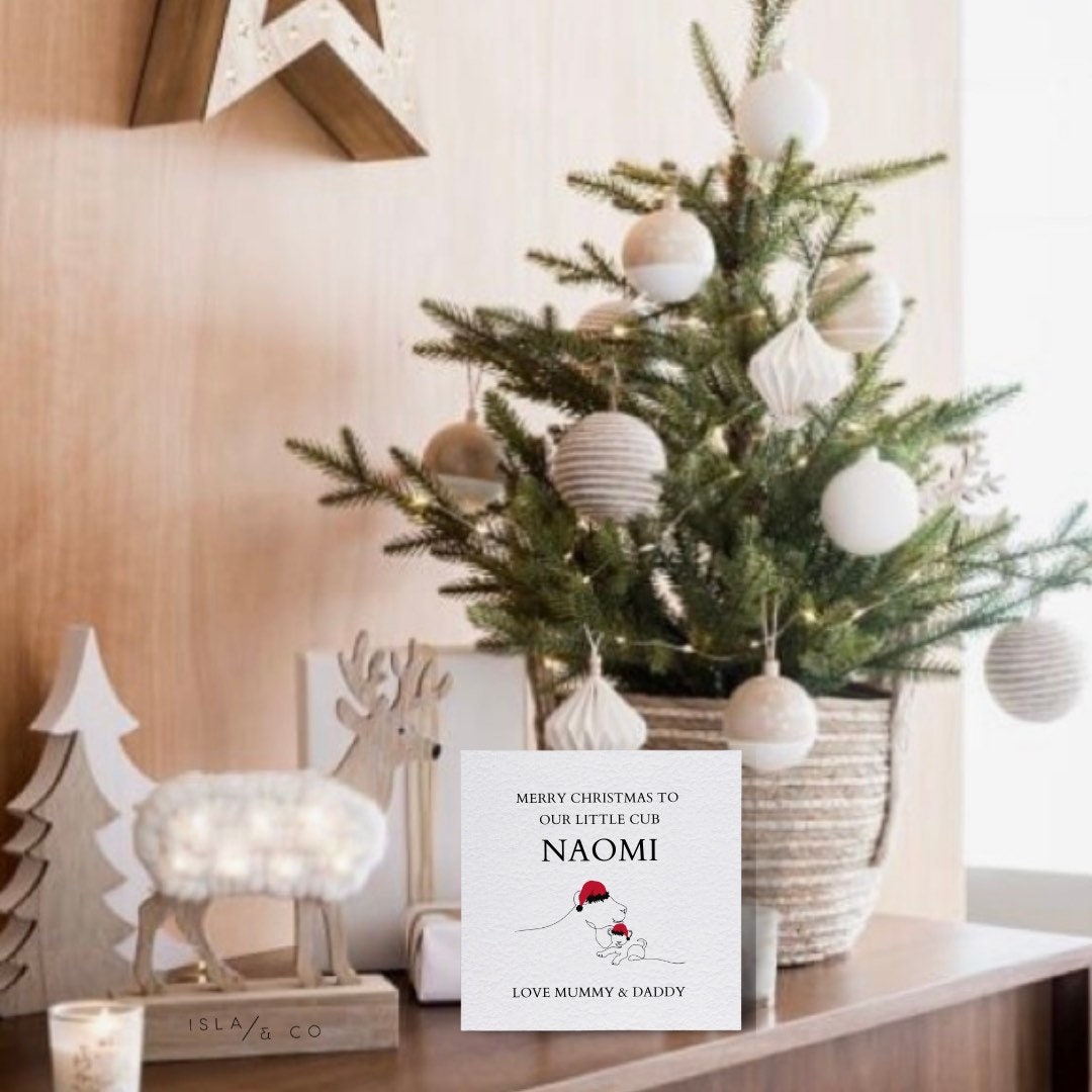 Little Cub Christmas Card | Christmas Cards | Christmas Gifts | Merry Christmas |Personalised Christmas Cards