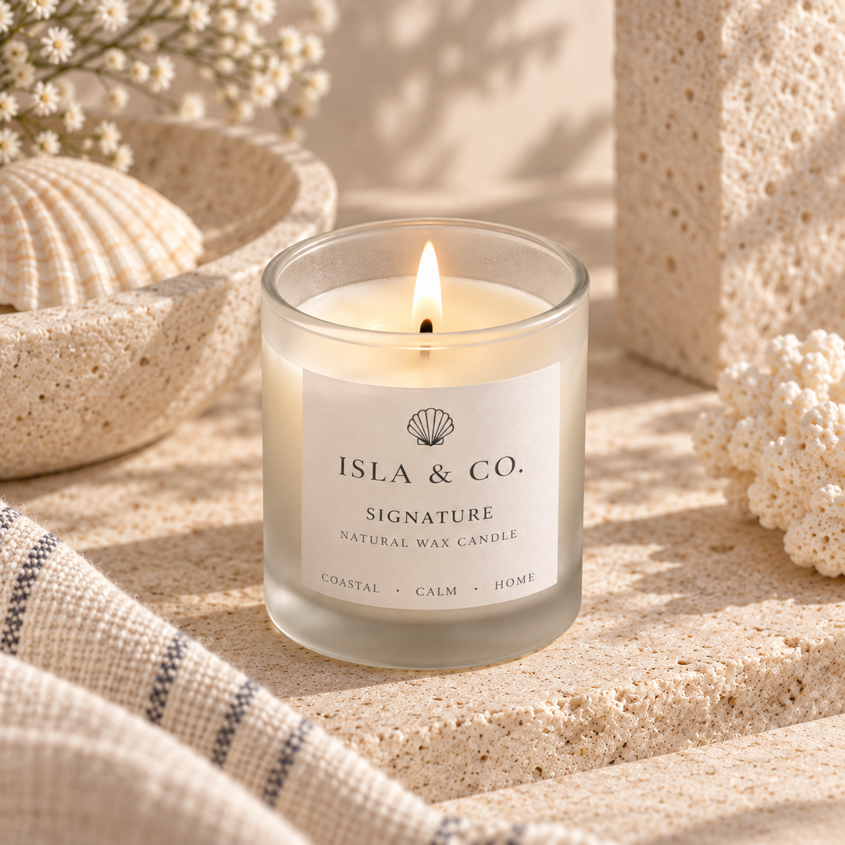 Mini Signature candle from the Isla & Co Mini Candle Trio