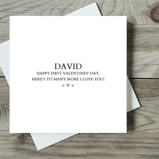 Personalised First Valentine’s Day Card