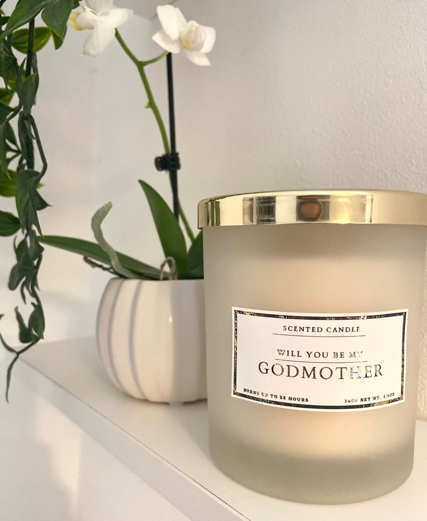 Will You Be My Godmother Candle