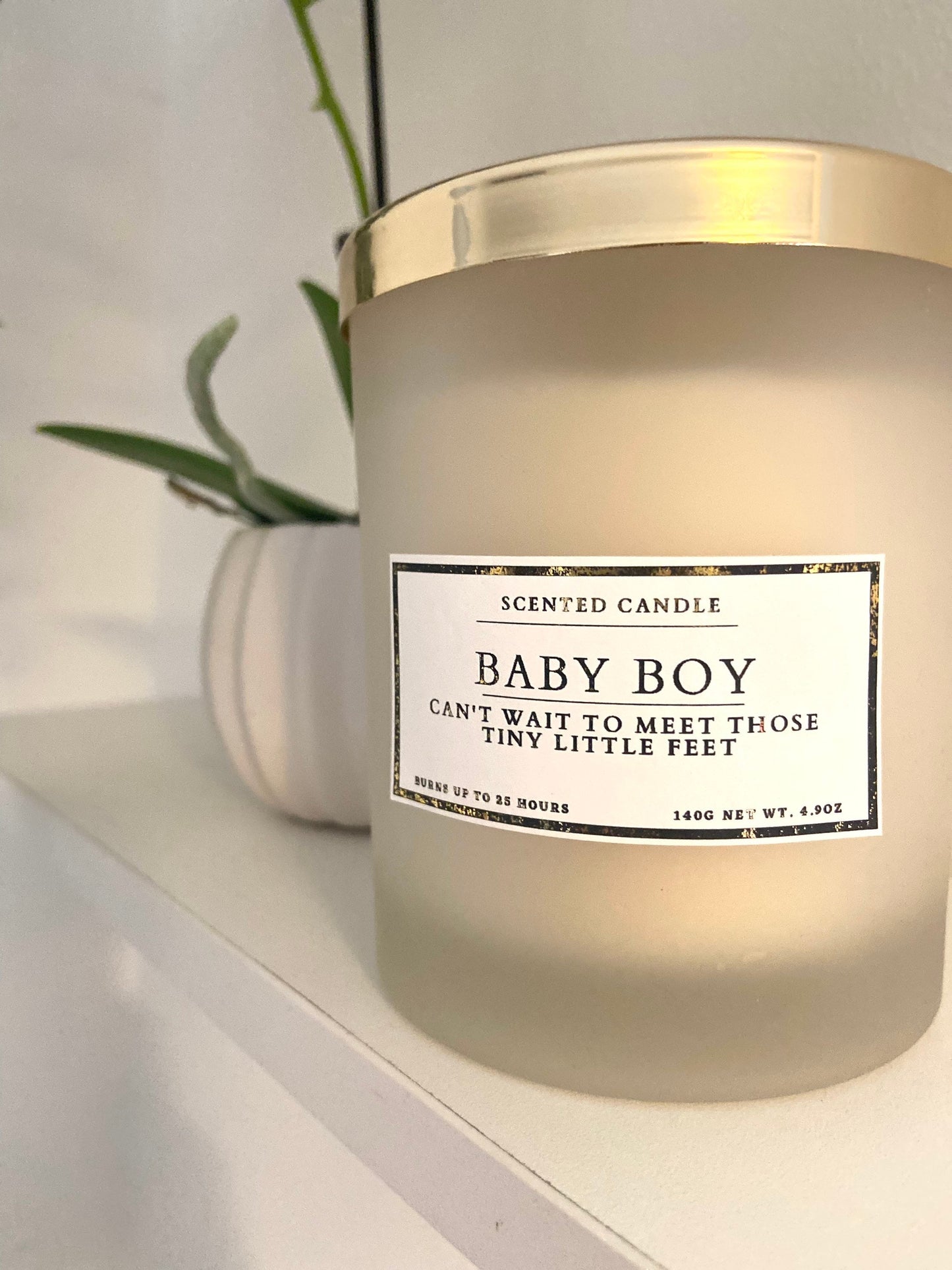 New Mum Baby Boy Candle