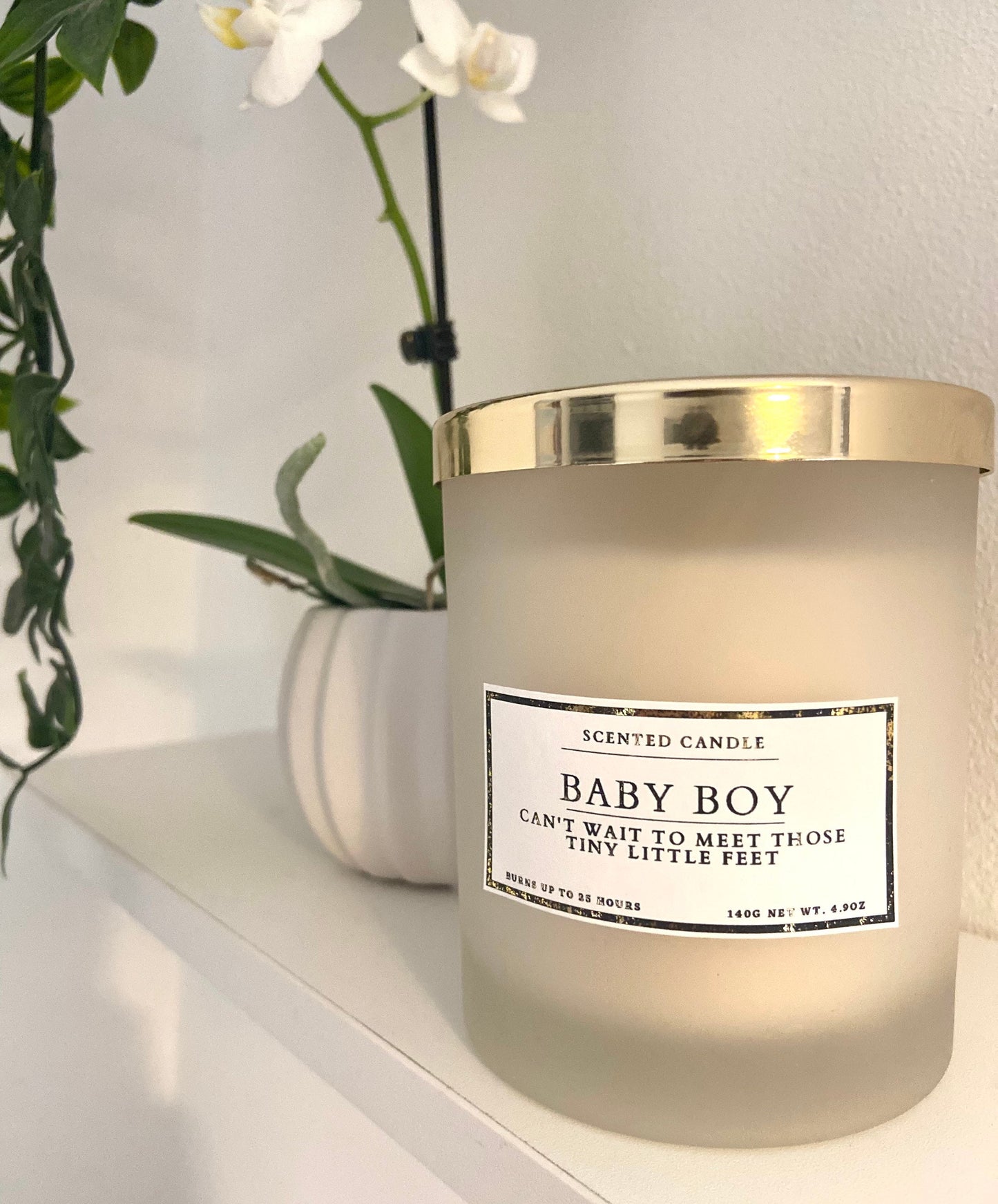 New Mum Baby Boy Candle