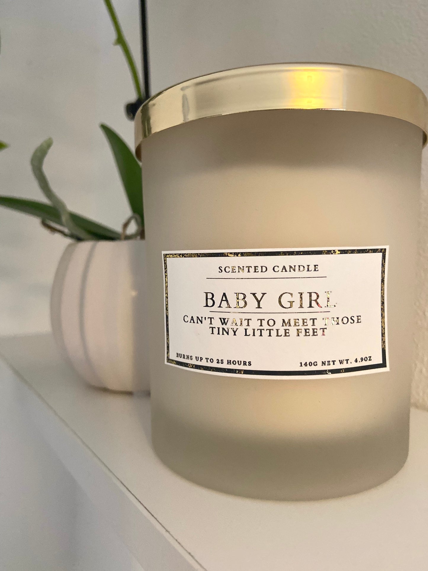New Mum Baby Girl Candle