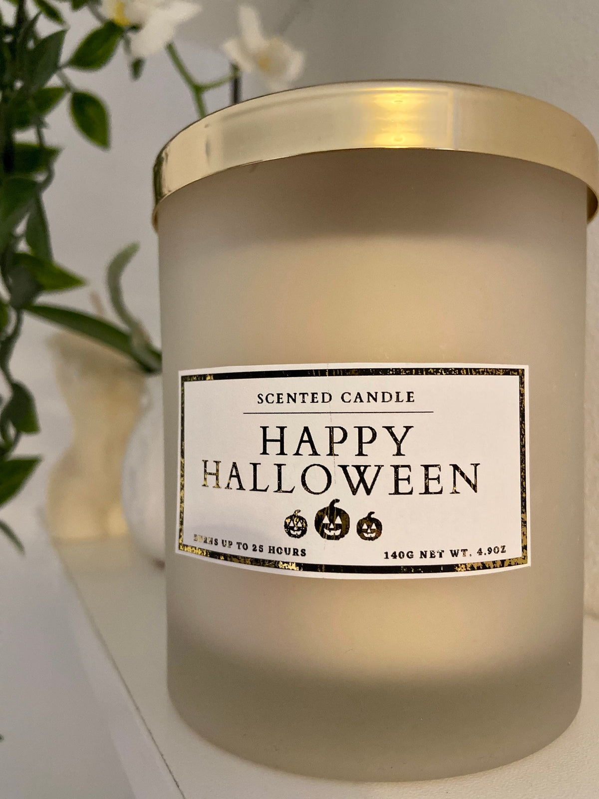 Happy Halloween Candle