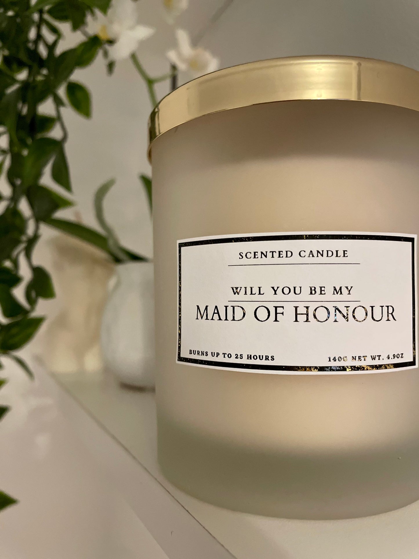 Will You Be My Maid of Honour Candle