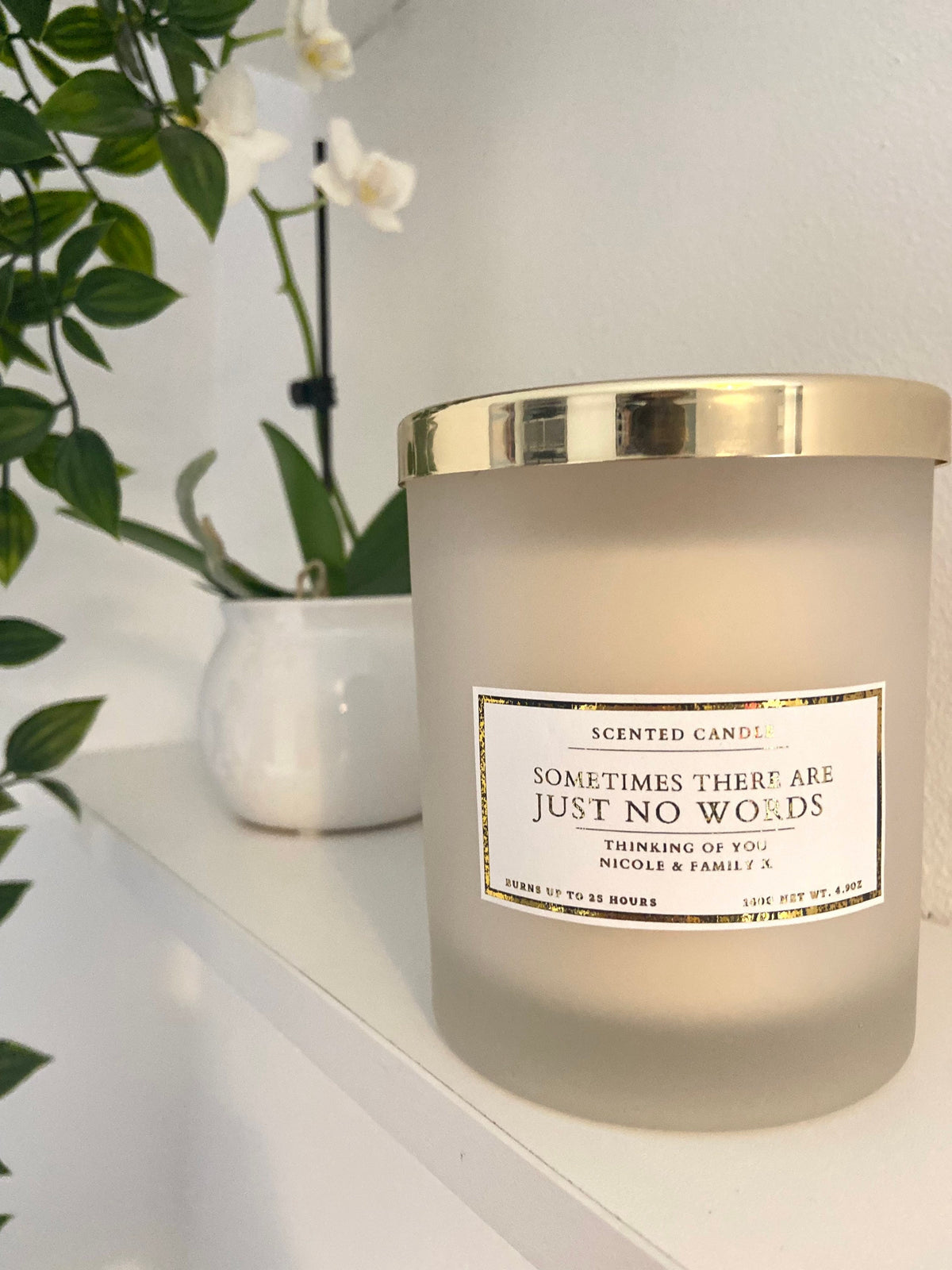 Sometimes There Are Just No Words Condolence Candle