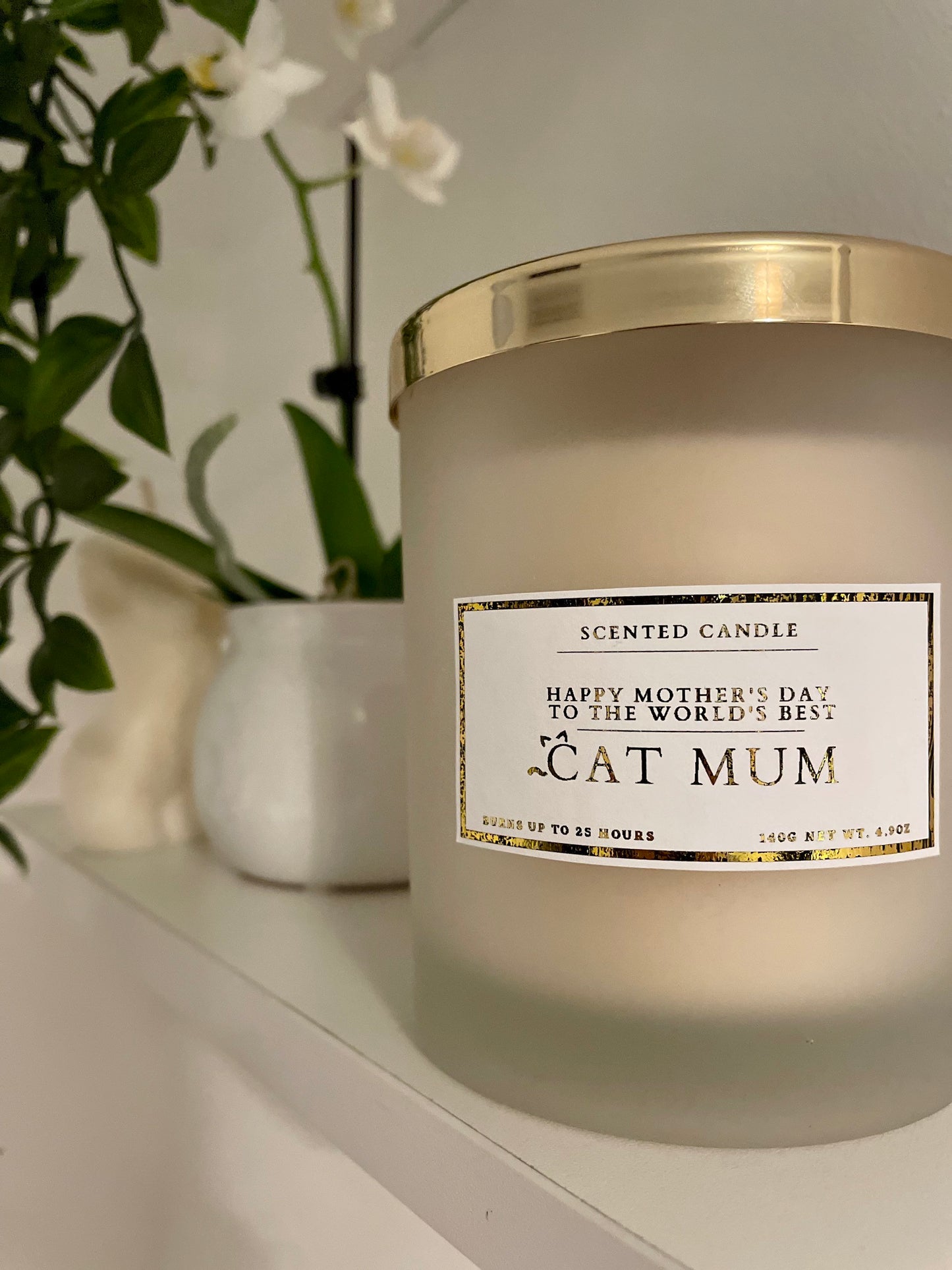 Happy Mother's Day To The World's Best Cat Mum Candle