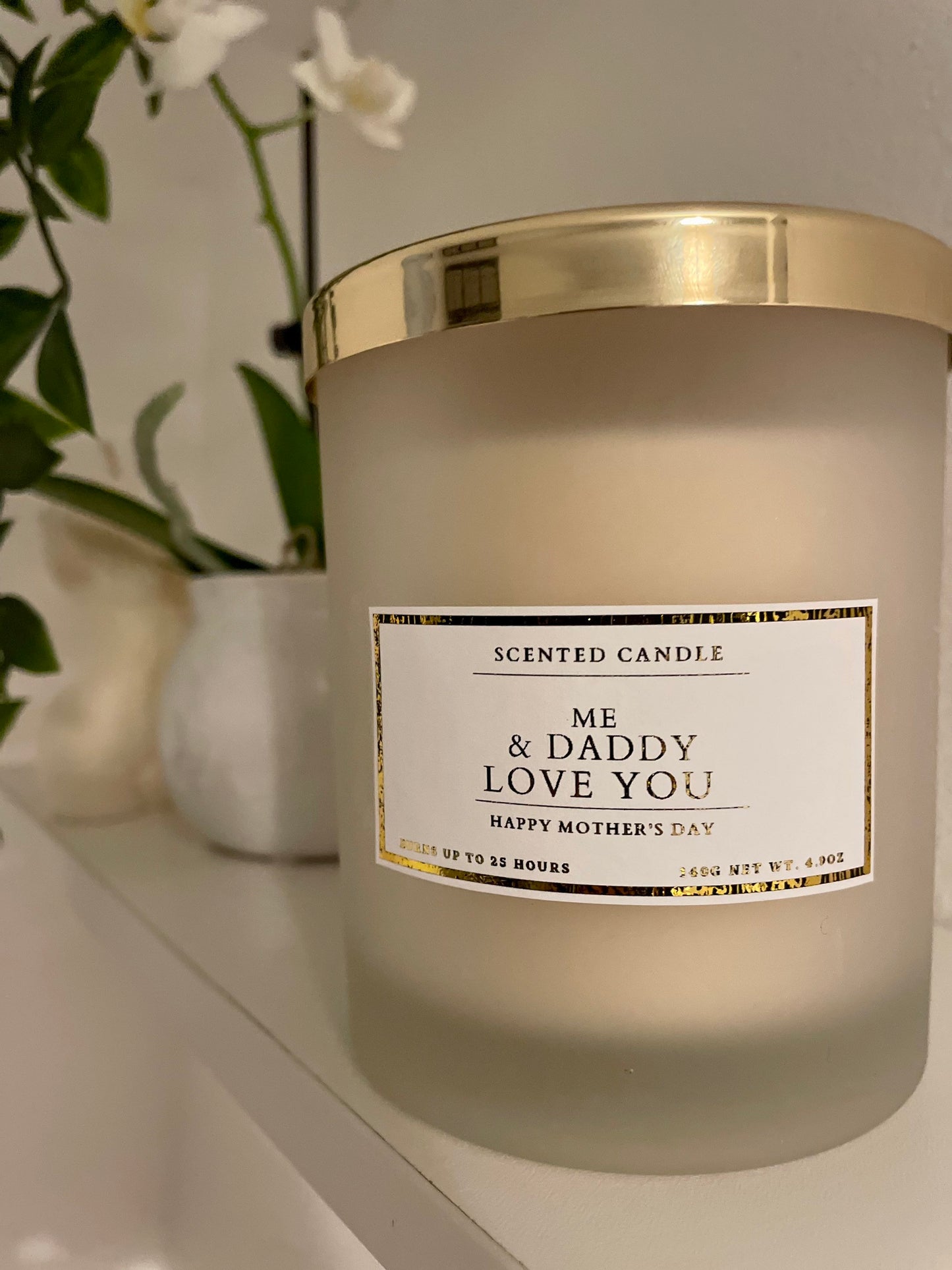 Me & Daddy Love You Mother's Day Candle