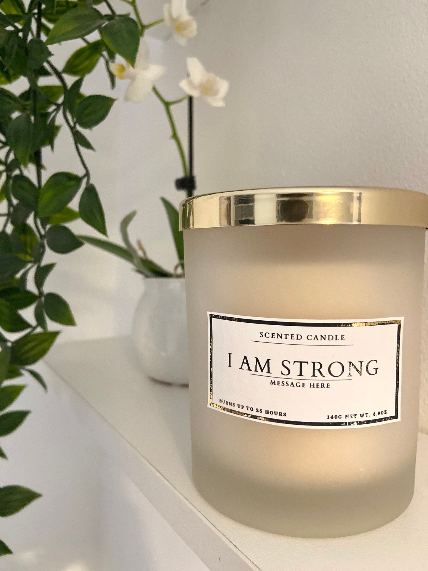 I Am Strong Affirmation Candle
