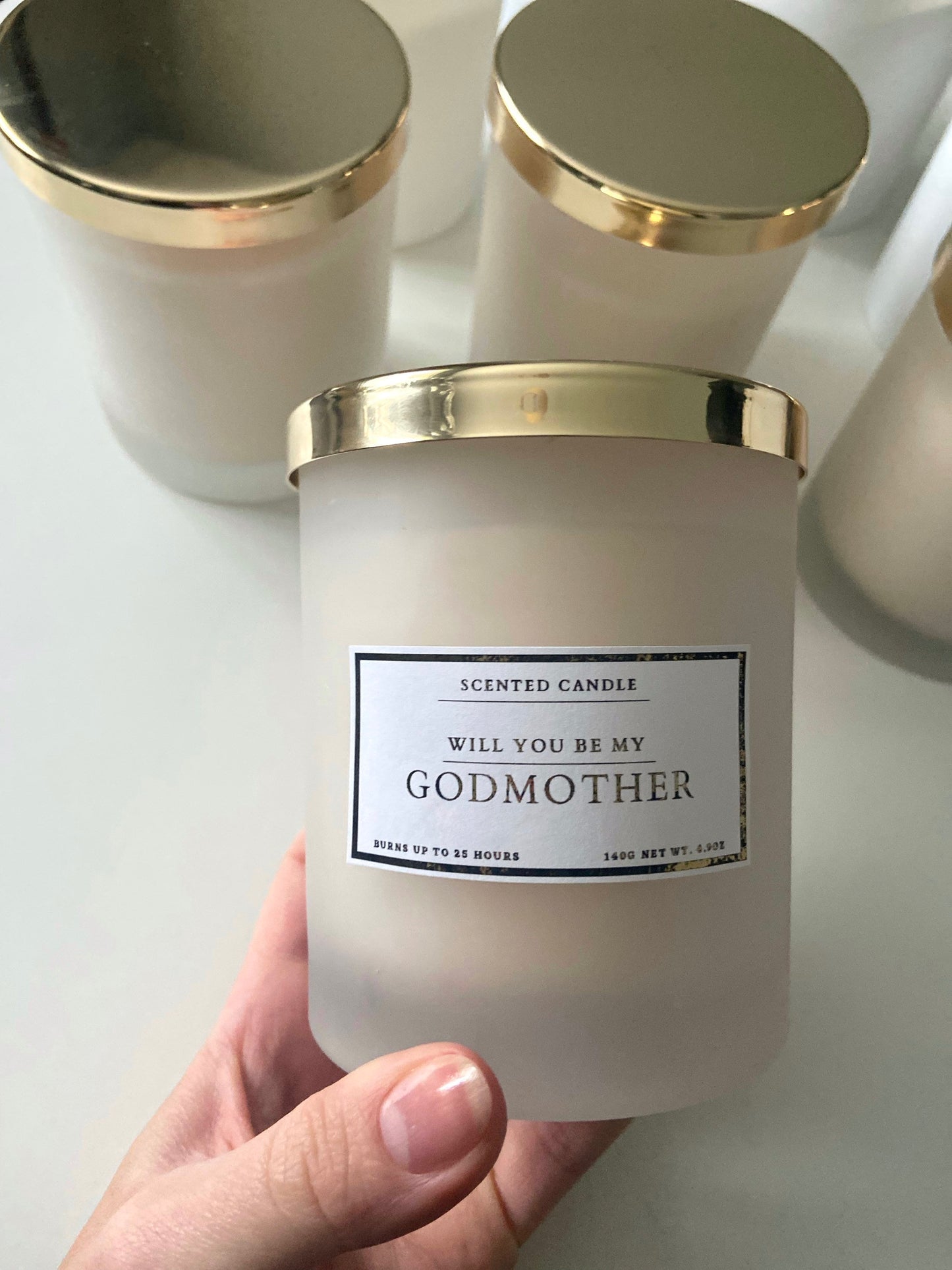 Will You Be My Godmother Candle