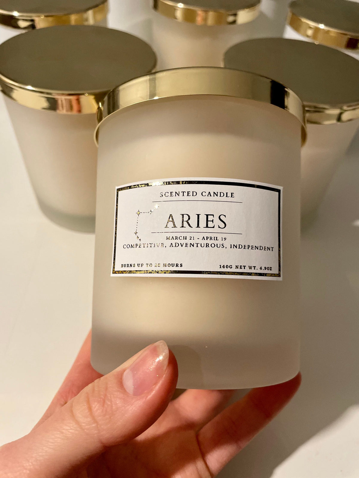 Aries Zodiac Candle
