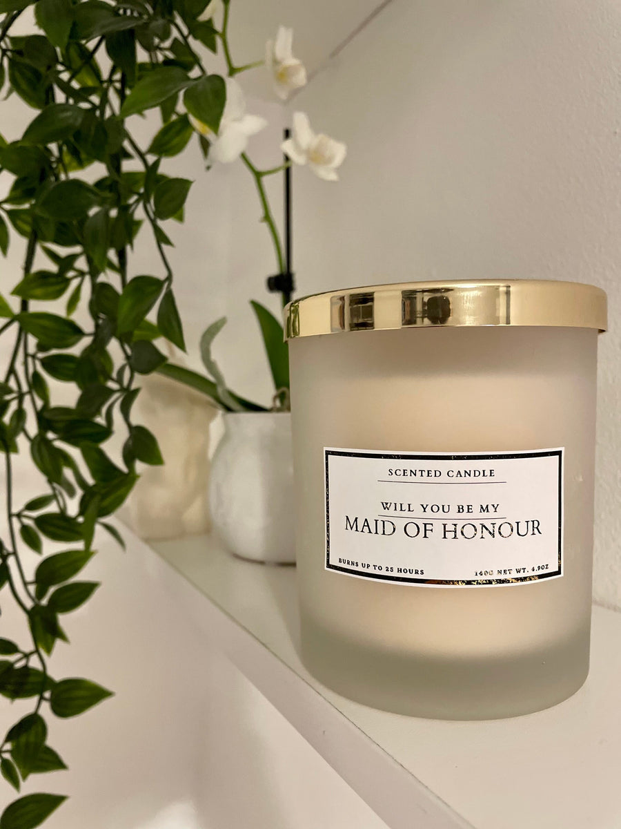 Will You Be My Maid of Honour Candle